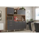 Ver imagem 1 de Kit de Cozinha Compacta Select C/ 6 Portas e 2 Gavetas 178x194 Amendola/grafito - Demóbile