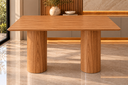 Ver imagem 1 de Mesa de Jantar Retangular 150x90cm - Dupla Base Cilíndrica Nix Designer