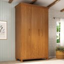 Ver imagem 1 de Guarda-Roupa Ibiza 3 Portas Madeira Maciça Marrom/Mogno Mel