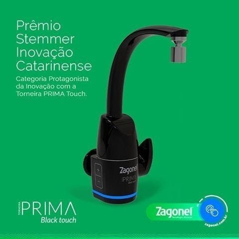Torneira Elétrica Mesa E Parede Prima Touch Zagonel 220 V - 6