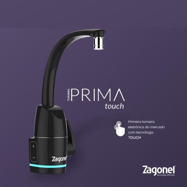 Torneira Elétrica Mesa E Parede Prima Touch Zagonel 220 V - 7