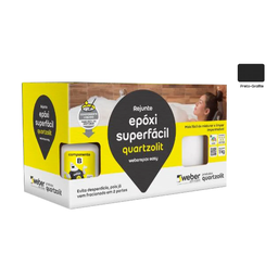 Rejunte Epóxi Superfácil Quartzolit 1kg - PRETO GRAFITE - 2