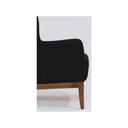 Ver imagem 5 de Poltrona Decorativa Realeza Base Madeira Linho Preto - Larbelle