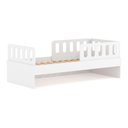 Ver imagem 2 de Cama Solteiro Mdf Branco com 02 Grades e Cabeceira Anatômica Mobilistore