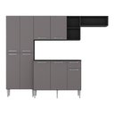 Ver imagem 6 de Cozinha Compacta com Armário e Balcão com Tampo Pequim Multimóveis Preta/Lacca Fumê