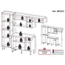Ver imagem 4 de Cozinha Compacta com 2 Leds Armário e Balcão com Tampo Pequim Multimóveis Preta/lacca Fumê