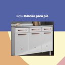 Ver imagem 3 de Cozinha Completa Modulada de Aço 4 Peças com Vidros e Gabinete Pia Multimóveis CR20352