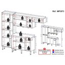 Ver imagem 4 de Cozinha Compacta com 3 Leds Armário e Balcão com Tampo Pequim Multimóveis Preta/lacca Fumê
