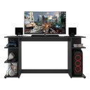 Ver imagem 4 de Mesa Gamer Escrivaninha Guilda Multimóveis Preta