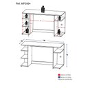 Ver imagem 3 de Mesa Gamer Escrivaninha Guilda Multimóveis Preta
