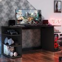 Ver imagem 6 de Mesa Gamer Escrivaninha Guilda Multimóveis Preta