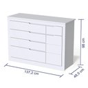 Ver imagem 2 de Cômoda 5 Gavetas Com Fraldário Cléo Branco Fosco