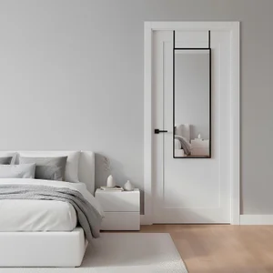 Espelho para Porta Preto 122x42cm Retangular