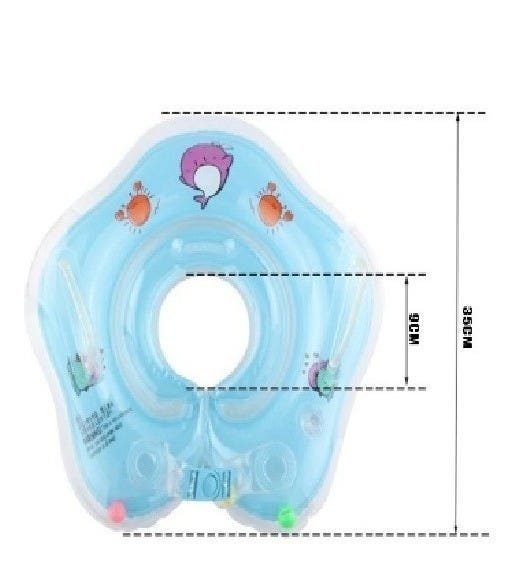 Boia De Pescoço Infantil Para Bebê Inflável Piscina Com Alça:Rosa - 5