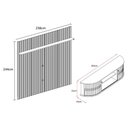 Ver imagem 4 de Painel+rack Suspenso New Bugatti para Tv até 75 Polegadas - Calacata e Off White - Madetec