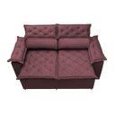 Ver imagem 5 de Sofá Retrátil e Reclinável Cama Inbox Compact 1.50M Tecido Suede Velusoft Vinho