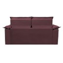 Ver imagem 6 de Sofá Retrátil e Reclinável Cama Inbox Compact 1.50M Tecido Suede Velusoft Vinho