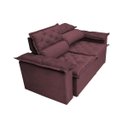 Ver mais imagens de Sofá Retrátil e Reclinável Cama Inbox Compact 1.50M Tecido Suede Velusoft Vinho