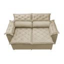 Ver imagem 5 de Sofá Retrátil e Reclinável Cama Inbox Compact 1.50M Tecido Suede Velusoft Bege