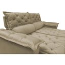 Ver imagem 4 de Sofá Retrátil e Reclinável Cama Inbox Compact 1.50M Tecido Suede Velusoft Bege