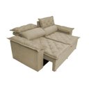 Ver imagem 7 de Sofá Retrátil e Reclinável Cama Inbox Compact 1.50M Tecido Suede Velusoft Bege