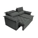 Ver imagem 7 de Sofá Retrátil e Reclinável Cama Inbox Compact 1.50M Tecido Suede Velusoft Cinza