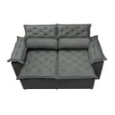 Ver imagem 5 de Sofá Retrátil e Reclinável Cama Inbox Compact 1.50M Tecido Suede Velusoft Cinza