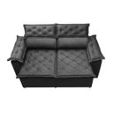 Ver imagem 5 de Sofá Retrátil e Reclinável Cama Inbox Compact 1.50M Tecido Suede Velusoft Preto