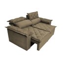 Ver imagem 7 de Sofá Retrátil e Reclinável Cama Inbox Compact 1.50M Tecido Suede Velusoft Castor