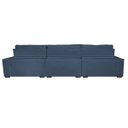 Ver imagem 6 de Sofá Austin 3.22M Retrátil e Reclinável com Molas No Assento e Almofadas. Tecido Suede Azul