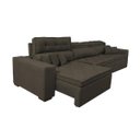 Ver imagem 7 de Sofá Austin 3.22M Retrátil e Reclinável com Molas No Assento e Almofadas. Tecido Suede Café