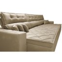 Ver imagem 4 de Sofá Austin 3.22M Retrátil e Reclinável com Molas No Assento e Almofadas. Tecido Suede Castor