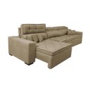 Ver mais imagens de Sofá Austin 3.22M Retrátil e Reclinável com Molas No Assento e Almofadas. Tecido Suede Castor