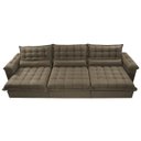 Ver imagem 5 de Sofá Retrátil e Reclinável 3.22M com Molas Ensacadas Cama Inbox Aconchego Tecido Suede Castor