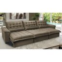 Ver imagem 1 de Sofá Retrátil e Reclinável 3.22M com Molas Ensacadas Cama Inbox Aconchego Tecido Suede Castor