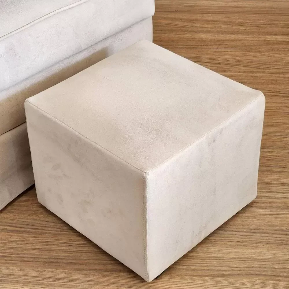 Ver mais imagens de Poltrona de Amamentaçao Balanço e Puff Lila Baby Veludo Bege - Harmônica Móveis