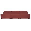 Ver imagem 6 de Sofá Austin 3.22M Retrátil e Reclinável com Molas No Assento e Almofadas. Tecido Suede Vermelho