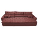 Ver imagem 5 de Sofá Austin 3.22M Retrátil e Reclinável com Molas No Assento e Almofadas. Tecido Suede Vermelho