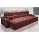 Ver imagem 1 de Sofá Austin 3.22M Retrátil e Reclinável com Molas No Assento e Almofadas. Tecido Suede Vermelho