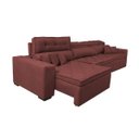 Ver mais imagens de Sofá Austin 3.22M Retrátil e Reclinável com Molas No Assento e Almofadas. Tecido Suede Vermelho