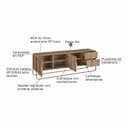 Ver imagem 6 de Rack Orgânico 180cm 2 Portas 2 Gavetas Pé Metal Luna Móvel na Caixa