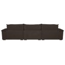 Ver imagem 5 de Sofá Retrátil e Reclinável 3.22M com Molas Ensacadas Cama Inbox Aconchego Tecido Suede Café
