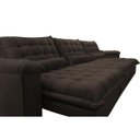Ver imagem 4 de Sofá Retrátil e Reclinável 3.22M com Molas Ensacadas Cama Inbox Aconchego Tecido Suede Café