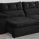 Ver imagem 7 de Sofá Toronto 3 Lugares Retrátil e Reclinável 230cm Veludo Preto