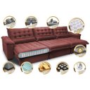 Ver imagem 3 de Sofá Retrátil e Reclinável 3.22M com Molas Ensacadas Cama Inbox Aconchego Tecido Suede Vermelho