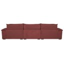 Ver imagem 6 de Sofá Retrátil e Reclinável 3.22M com Molas Ensacadas Cama Inbox Aconchego Tecido Suede Vermelho