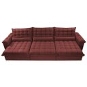 Ver imagem 5 de Sofá Retrátil e Reclinável 3.22M com Molas Ensacadas Cama Inbox Aconchego Tecido Suede Vermelho