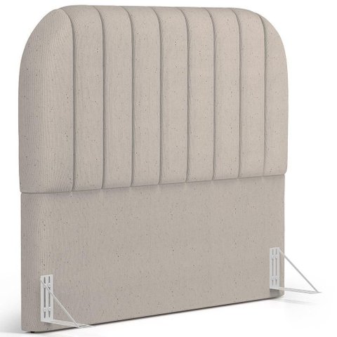 Cabeceira Cama Box Queen Estofada Orgânica 160cm Alice W01 Linho Bege - Lyam Decor