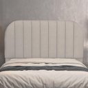 Ver imagem 2 de Cabeceira Cama Box Queen Estofada Orgânica 160cm Alice W01 Linho Bege - Lyam Decor