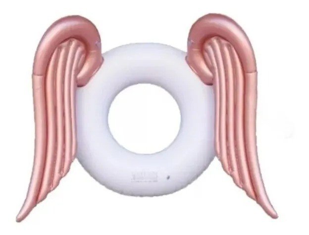 Boia Anjo Asas Inflável 170x110cm Piscina Praia - Rosa - 1